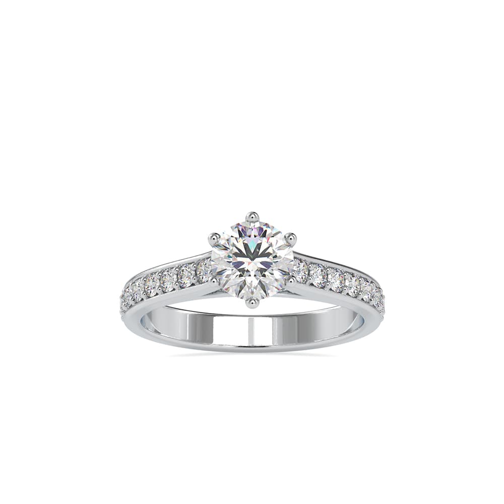 The Kanika Solitaire Ring 1.30 Carats in 14K White Gold