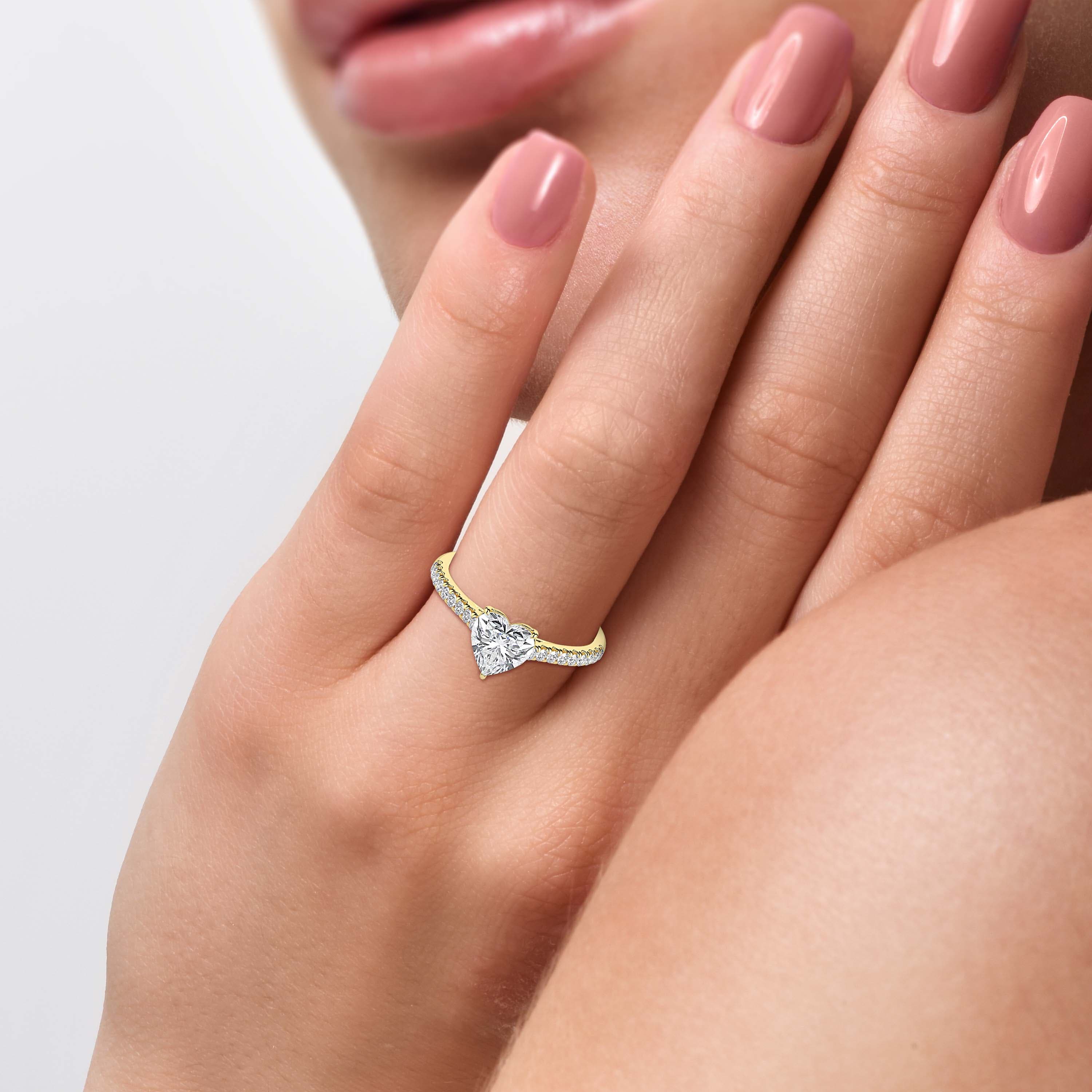 The Heart Spell Engagement Ring 1.22 Carats in 14K Rose Gold
