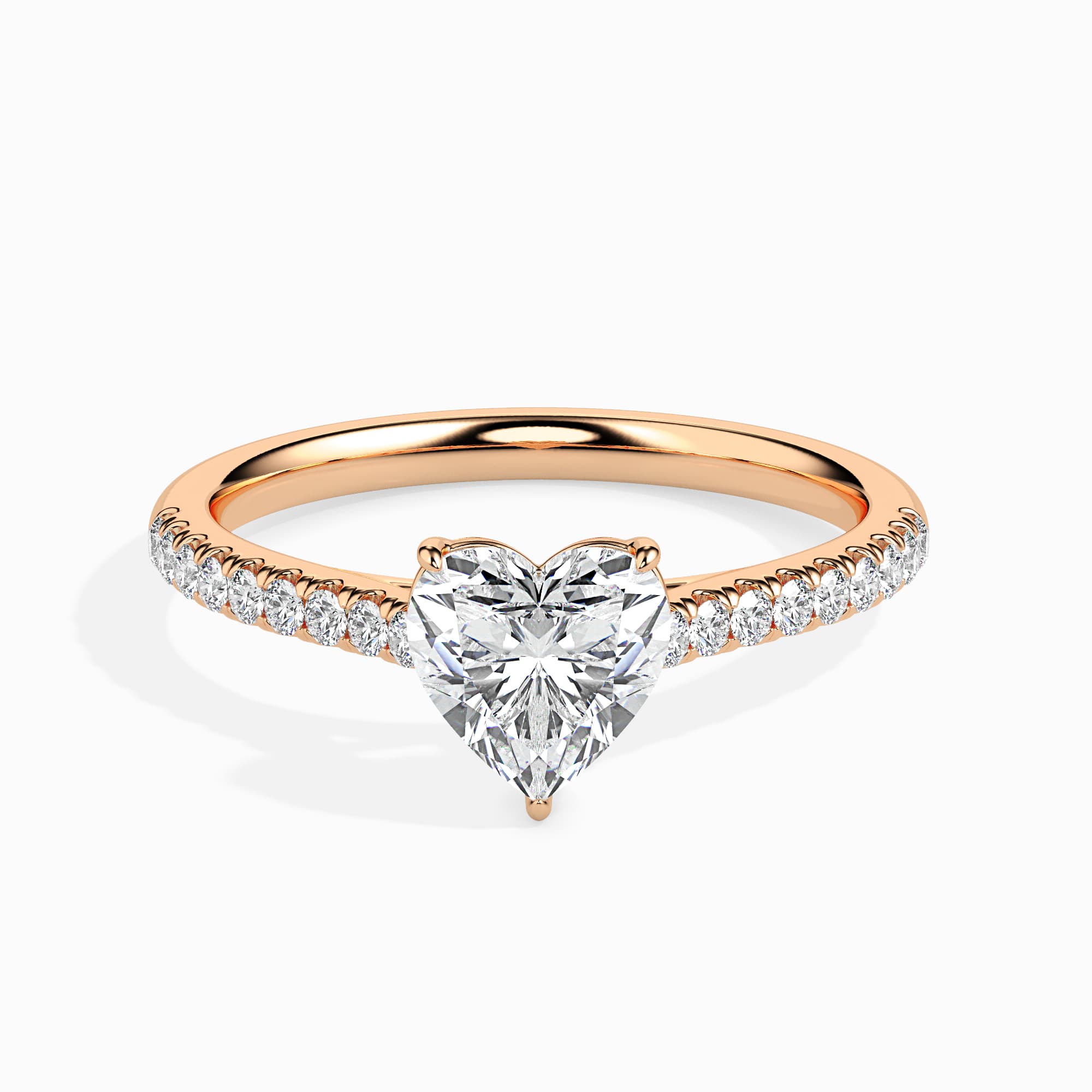 The Heart Spell Engagement Ring 1.22 Carats in 14K Rose Gold