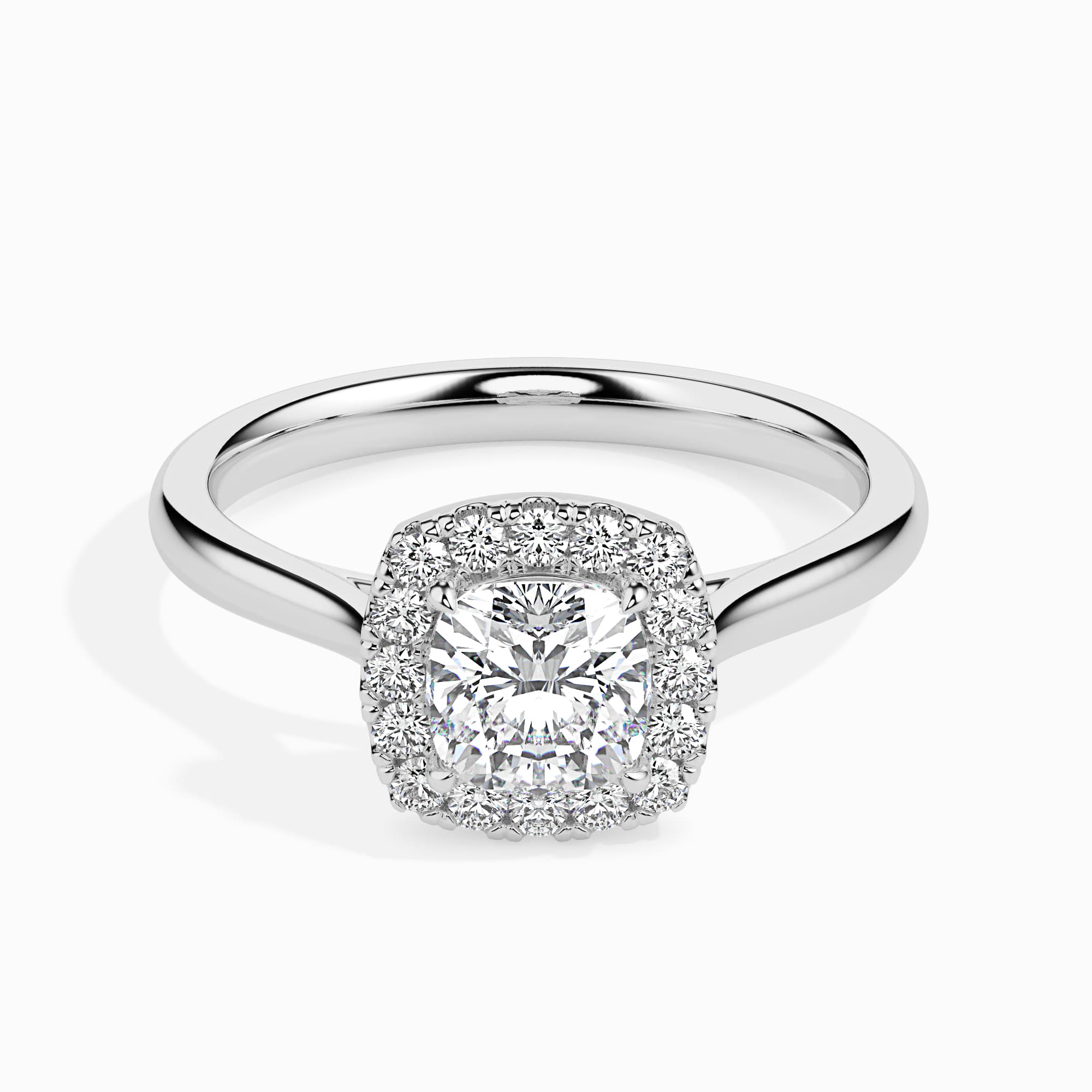 The Petite Spark Engagement Ring 0.89 Carats in 14K White Gold