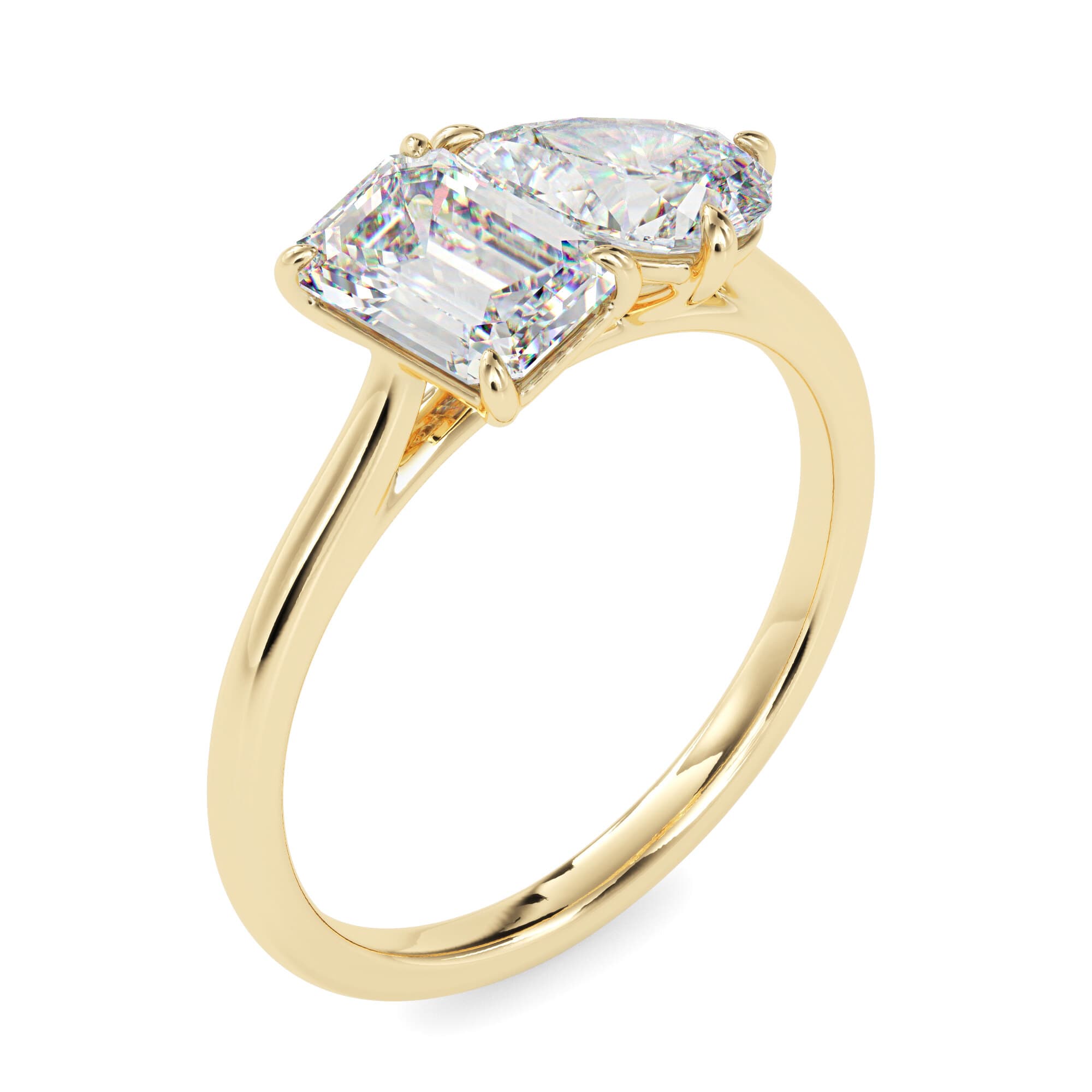 The Pear-Emerald Solitatire Ring 2.00 Carats in 14K Yellow Gold