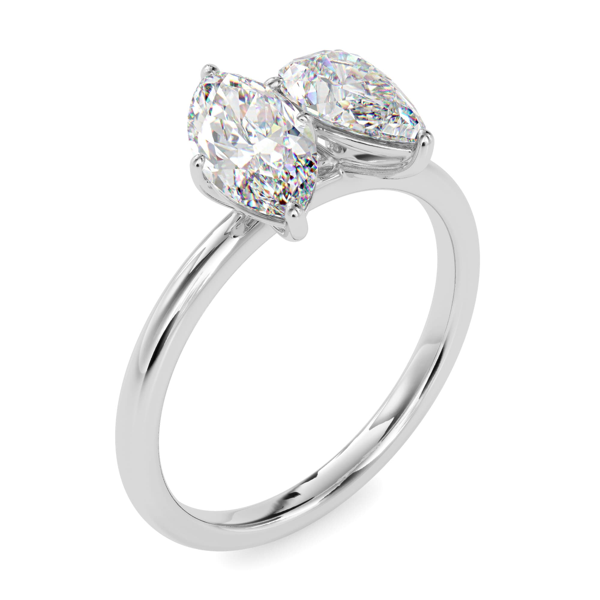The Calix Marquise-Pear Ring 2.00 Carats in 14K White Gold